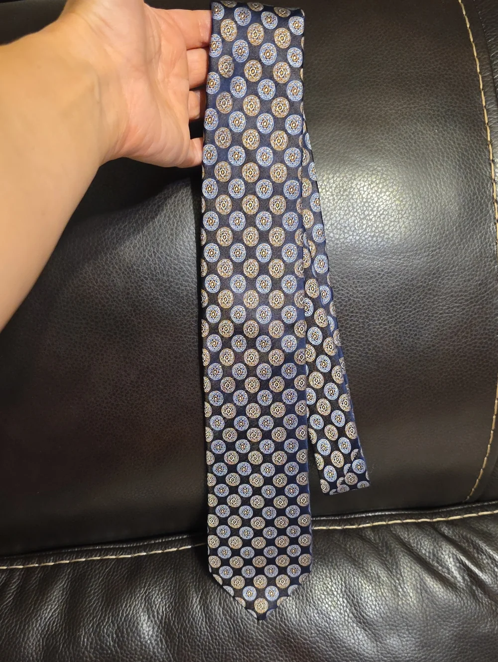 XLong Tie Pattern Silk Tie